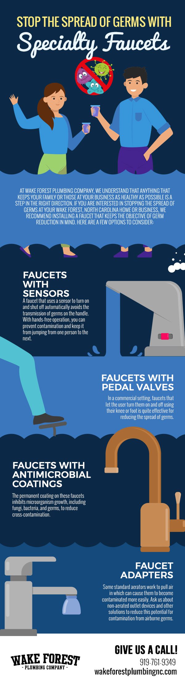 Stop the Spread of Germs with Specialty Faucets [infographic]